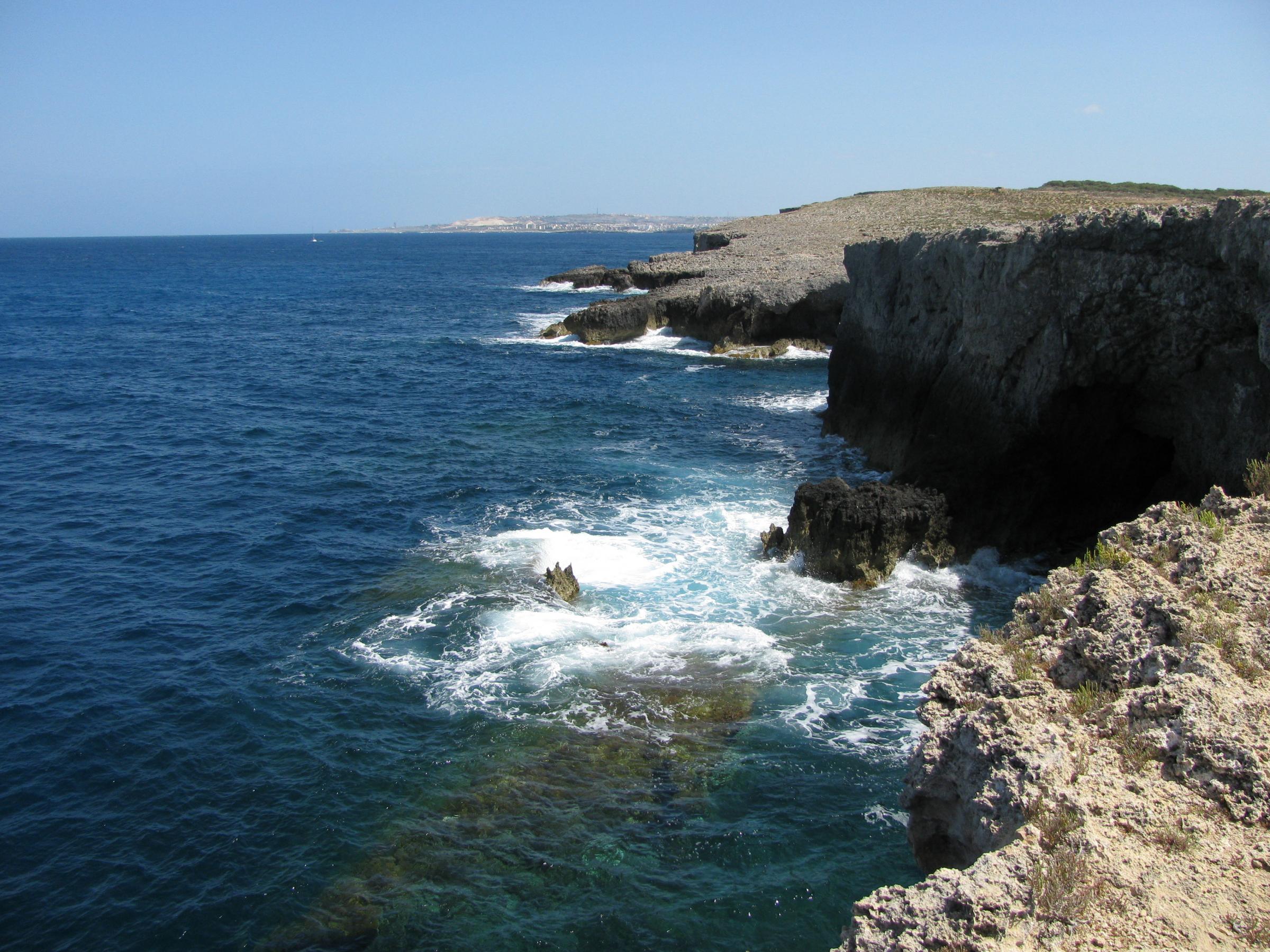 Northen coastline of Malta at L'Ahrax Point